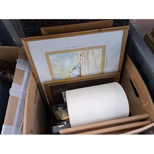 1040 - Two boxes containing cutlery, Brocklehurst Whiston Macclesfield silk, Disney Mickey Mouse figurine, ... 