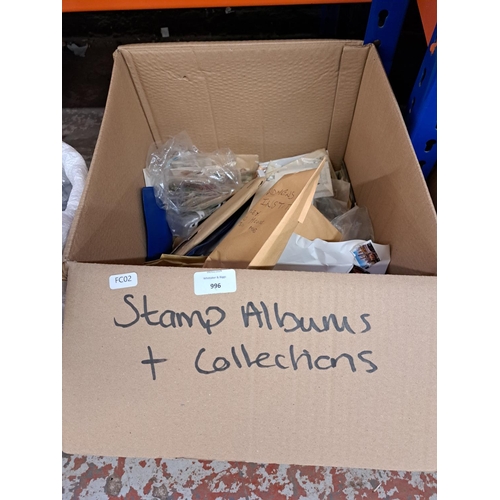 996 - A box containing a large quantity of worldwide stamps