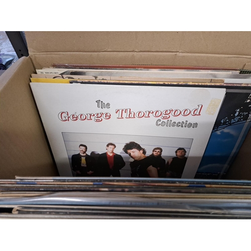 778 - Two boxes containing a collection of vinyl records to include Bo Diddley, Booker T. & the MG's, Eddy... 