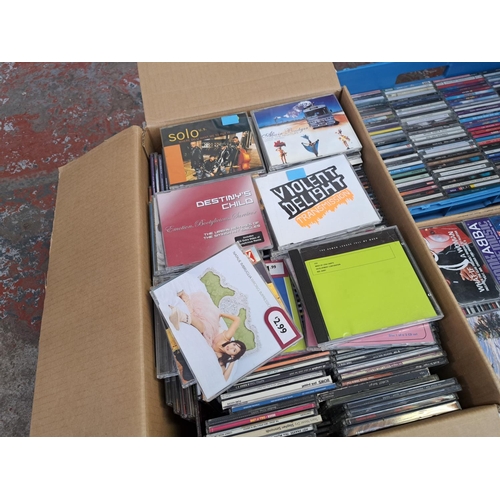 783 - Three boxes containing a large collection of CDs to include The Human League, Suede, Manic Street Pr... 