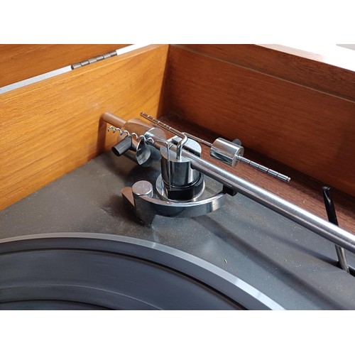 693 - A Goldring Lenco GL75 four-speed transcription turntable fitted to Dynatron branded plinth with inst... 