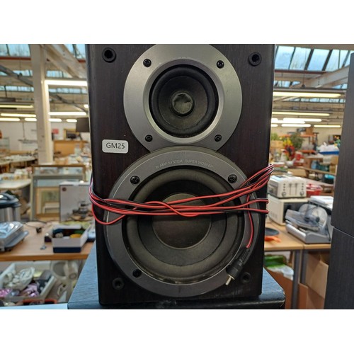 695 - Two items of hi-fi, one Panasonic SA-PM20 mini CD stereo system with speakers and one pair of Techni... 