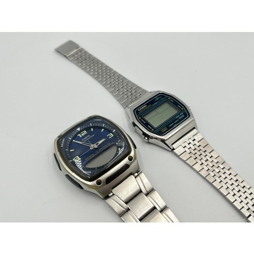 2338 - Two Casio quartz men's wristwatches, one Marlin W-36 and one AW-81