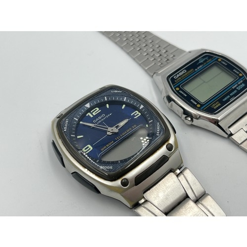 2338 - Two Casio quartz men's wristwatches, one Marlin W-36 and one AW-81