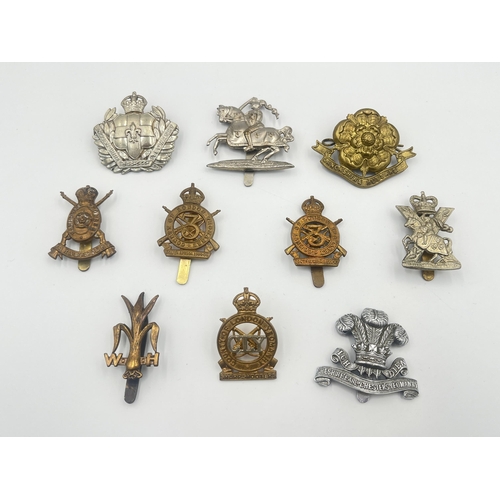 2005 - Ten military cap badges