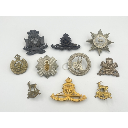 2007 - Ten military cap badges