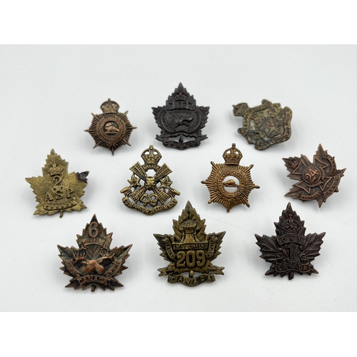 2016 - Ten military cap badges