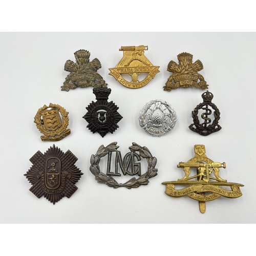 2018 - Ten military cap badges