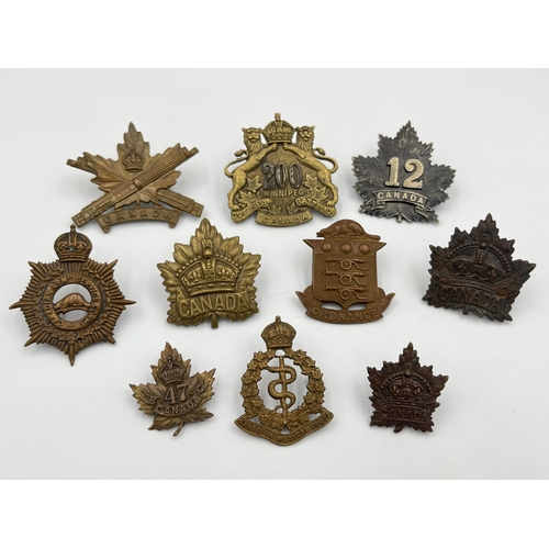 2019 - Ten military cap badges