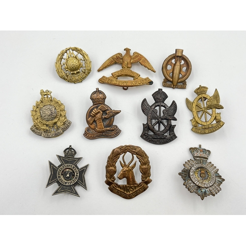 2020 - Ten military cap badges