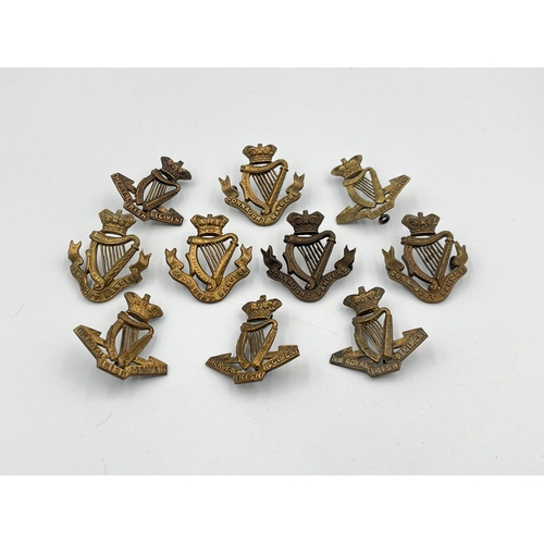 2028 - Ten military cap badges