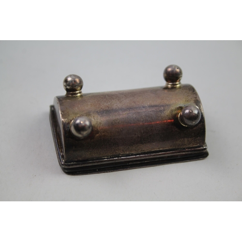 2255 - A .925 silver double stamp case - approx. gross weight 31.2g