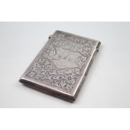 2257 - An Edwardian hallmarked Birmingham sterling silver calling card case, dated 1902 - approx. gross wei... 