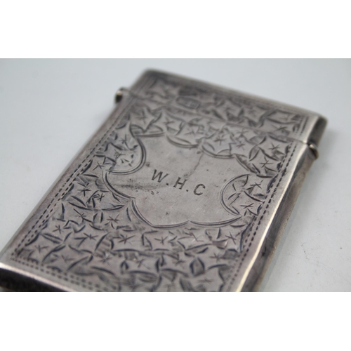 2257 - An Edwardian hallmarked Birmingham sterling silver calling card case, dated 1902 - approx. gross wei... 