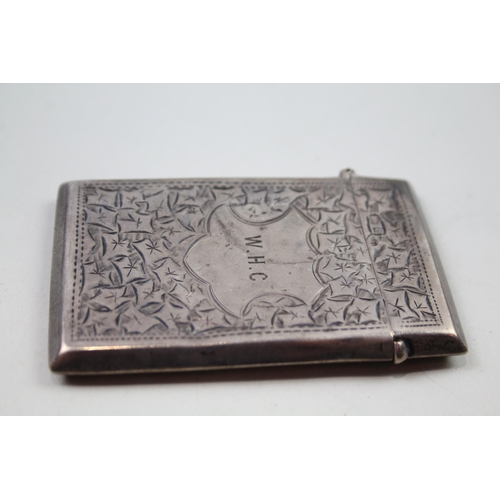 2257 - An Edwardian hallmarked Birmingham sterling silver calling card case, dated 1902 - approx. gross wei... 