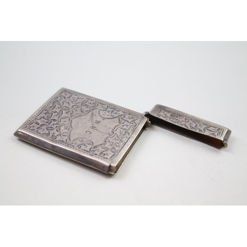 2257 - An Edwardian hallmarked Birmingham sterling silver calling card case, dated 1902 - approx. gross wei... 