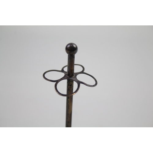 2258 - An Edwardian hallmarked sterling silver weighted hat pin stand - approx. gross weight 86.8g