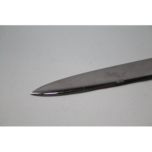 2263 - A Pfeilring Solingen Art Deco stamped .835 silver handled engine turned letter opener - approx. gros... 