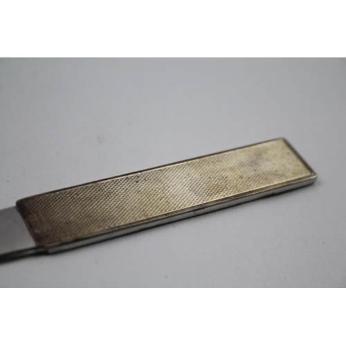 2263 - A Pfeilring Solingen Art Deco stamped .835 silver handled engine turned letter opener - approx. gros... 