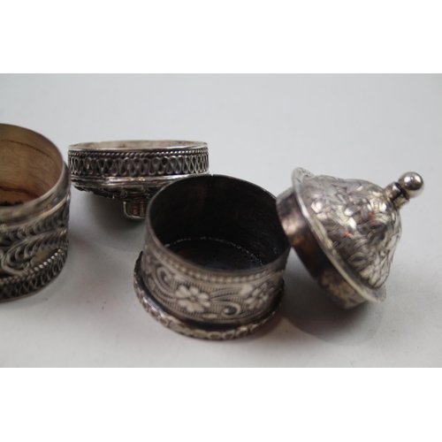 2265 - Three silver trinket boxes, one .800 and two .925 - approx. gross weight 82.8g