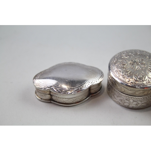 2277 - Four .925 sterling silver trinket boxes - approx. gross weight 62g