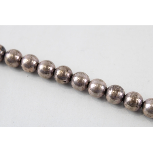 2291 - A Tiffany & Co. silver beaded bracelet - approx. gross weight 18g