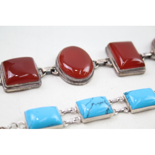 2314 - A collection of silver gemstone set jewellery - approx. gross weight 108g