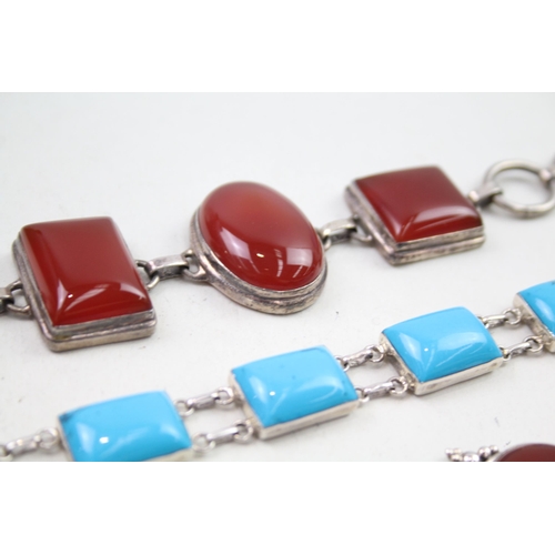 2314 - A collection of silver gemstone set jewellery - approx. gross weight 108g