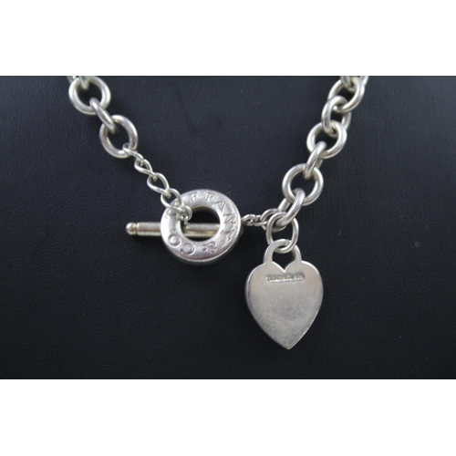 2315 - A Tiffany & Co. silver necklace with heart tag - approx. gross weight 75g