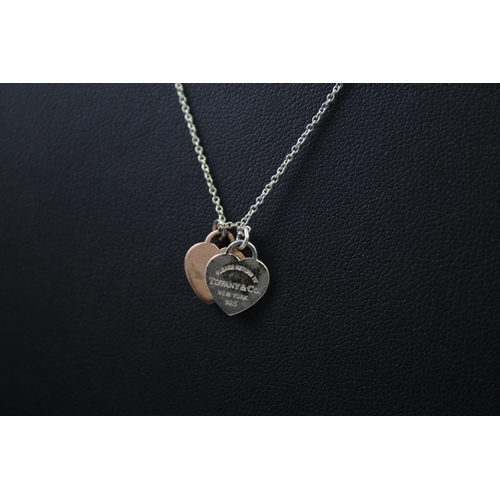 2319 - A Tiffany & Co. .925 silver heart pendant necklace - approx. gross weight 4g