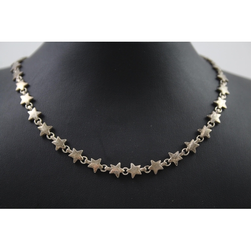 2322 - A Tiffany & Co. .925 silver star link necklace - approx. gross weight 29g