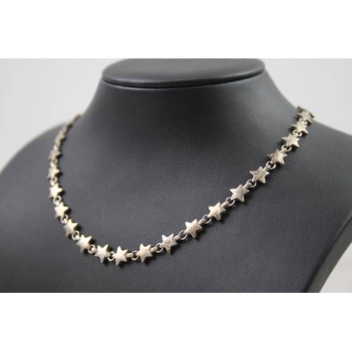 2322 - A Tiffany & Co. .925 silver star link necklace - approx. gross weight 29g