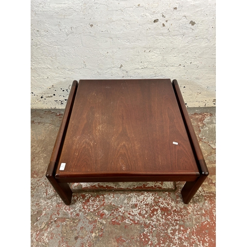 103 - A mid 20th century teak coffee table - approx. 43cm high x 80cm square
