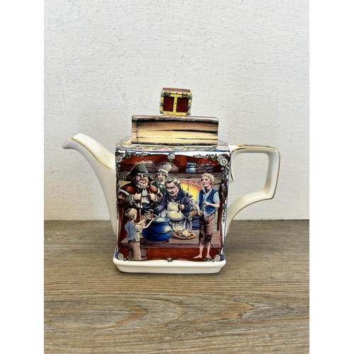 372 - Six James Sadler teapots to include Village Tea Rooms, Sophie Chintz, King Henry VIII, Big Ben etc.