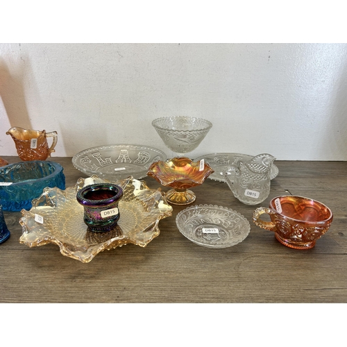 378 - A collection of glassware to include carnival, Whitefriars ashtray, Gladstone etc.