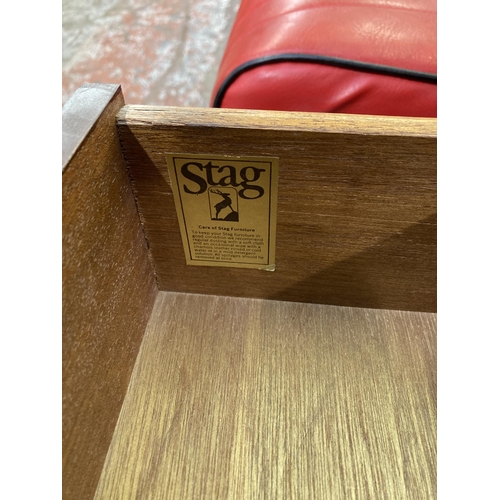 110 - A Stag Minstrel mahogany dressing table