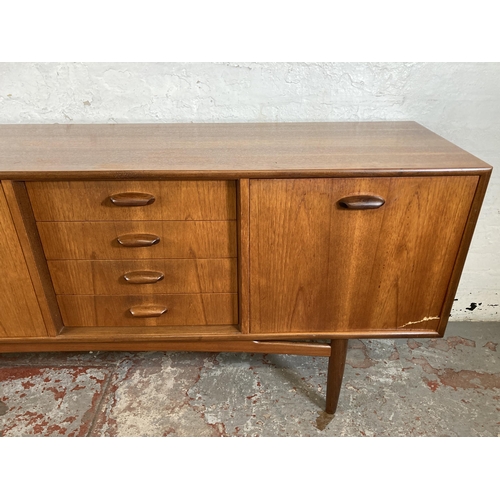 117 - A mid 20th century G Plan Brasilia teak sideboard - approx. 79cm high x 206cm wide x 45cm deep