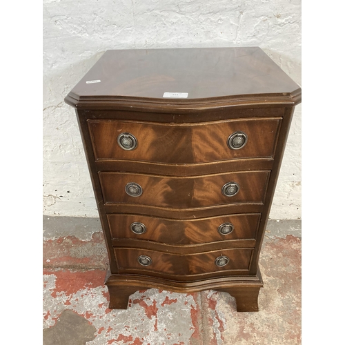 151 - A Regency style mahogany serpentine miniature chest of drawers - approx. 61cm high x 40cm wide x 36c... 