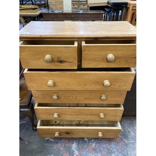 75 - A Victorian style pine chest of drawers - approx. 110cm high x 89cm wide x 40cm deep