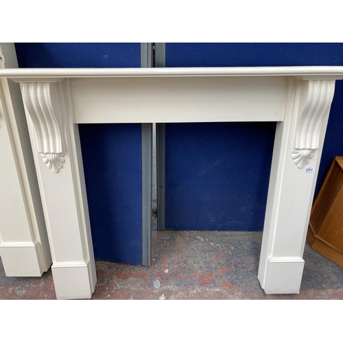 92 - A Focus Fireplaces Alyson Manor House Satin MDF fire surround - approx. 118cm high x 142cm wide x 24... 