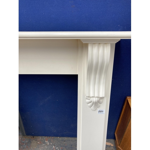 92 - A Focus Fireplaces Alyson Manor House Satin MDF fire surround - approx. 118cm high x 142cm wide x 24... 