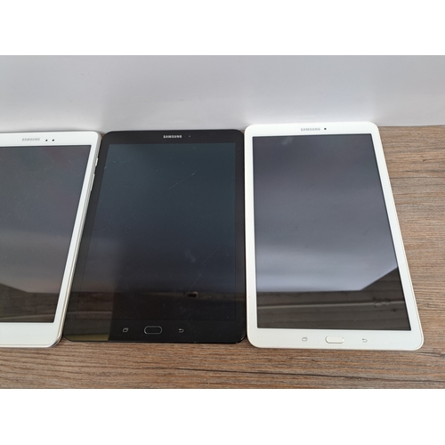 746 - Four Samsung tablets to include Galaxy Tab S3, Galaxy Tab E, Galaxy Tab A etc.