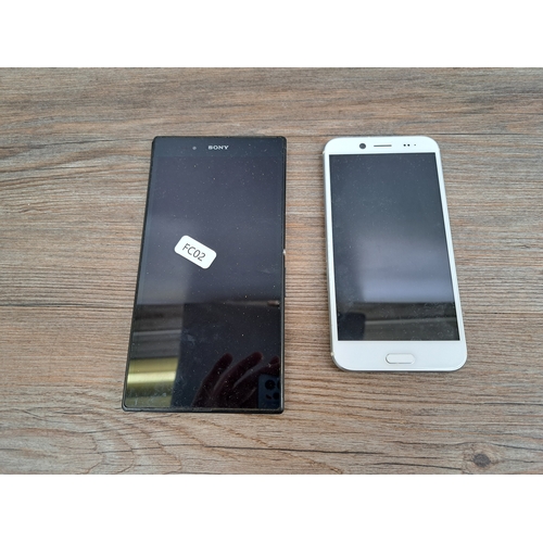 747 - Two items, one Sony Xperia Z Ultra phablet and one HTC 10 Evo smart phone