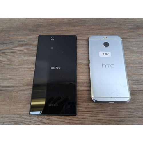 747 - Two items, one Sony Xperia Z Ultra phablet and one HTC 10 Evo smart phone