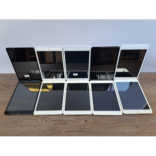 760 - Ten Apple iPads, six A1432, two A1455, one A1489 and one A1599