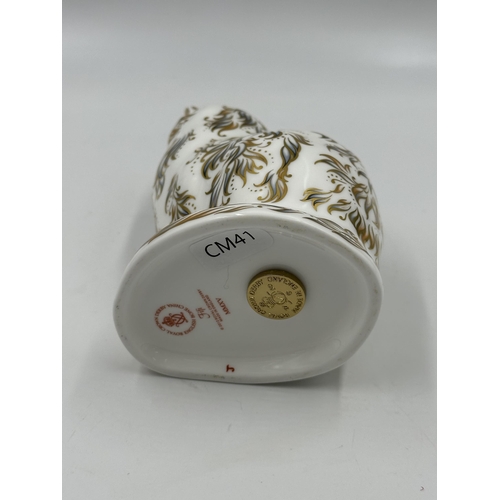 306 - A Royal Crown Derby Fifi paperweight with gold stopper - approx. 13cm high