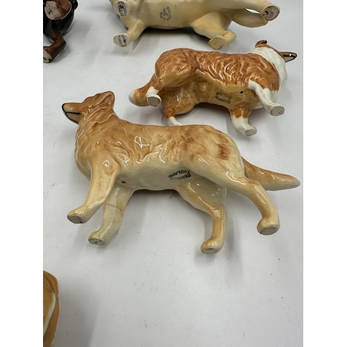 341 - Seven Beswick dog figurines