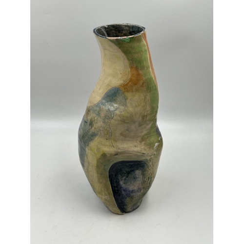 355 - A 20th century studio pottery vase signed Albert - approx. 32cm high