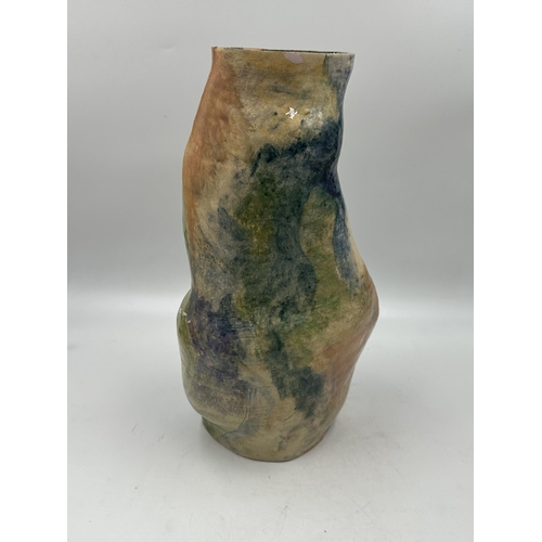 355 - A 20th century studio pottery vase signed Albert - approx. 32cm high