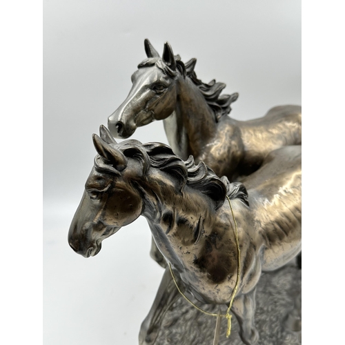 358 - A Juliana Collection bronzed resin horse figurine - approx. 31cm high